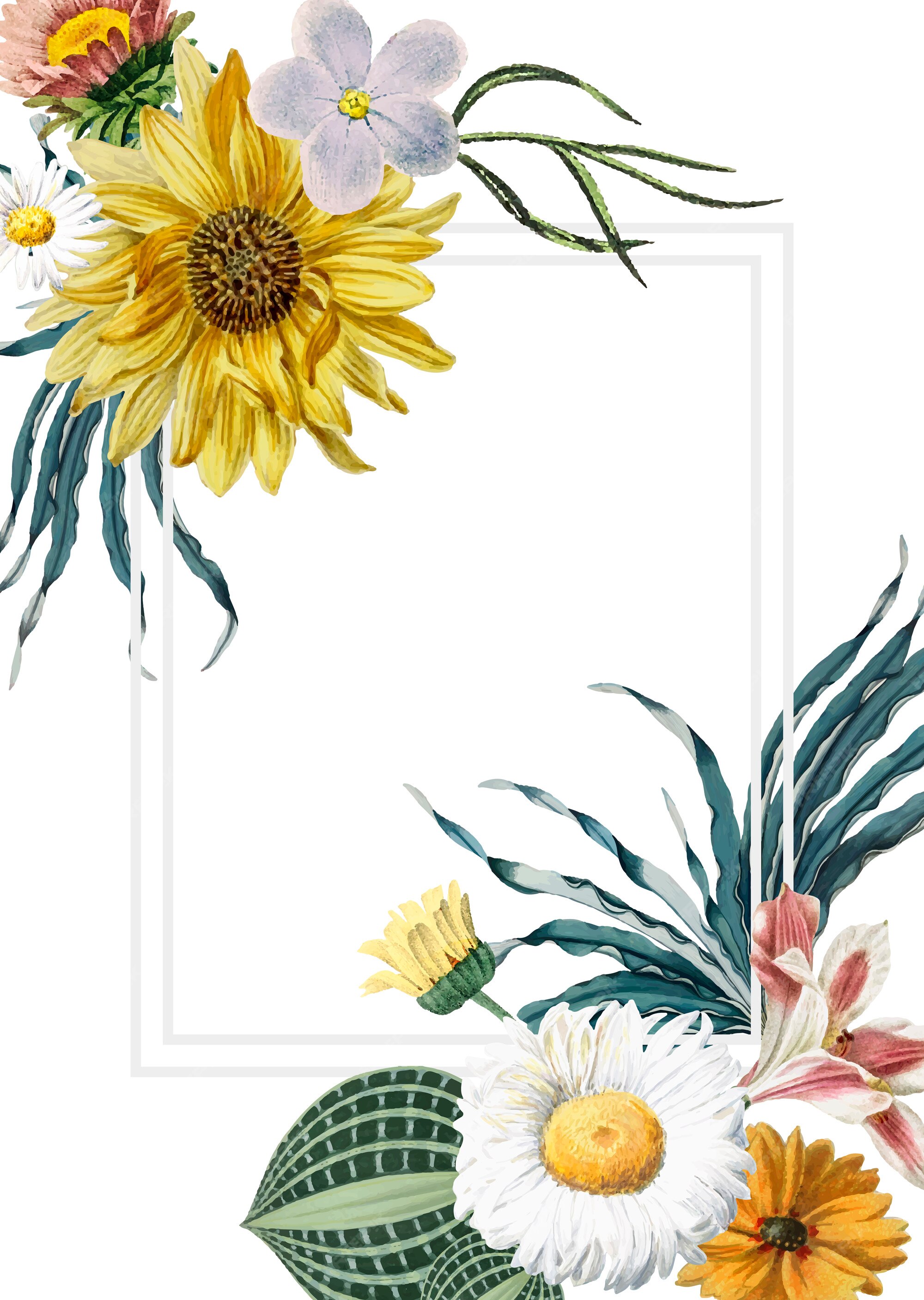 Free Vector | Blooming greeting card