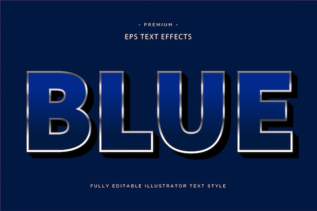 Premium Vector Blue 3d Text Effect