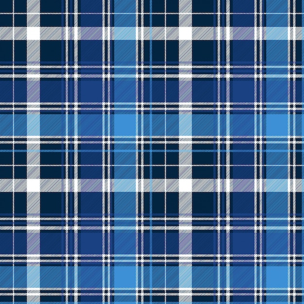 Premium Vector | Blue abstract check textile seamless pattern