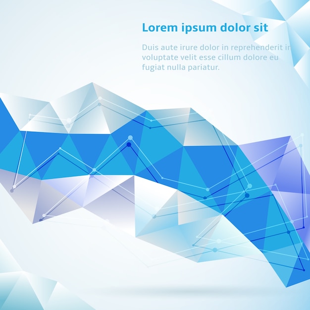 Free Vector Blue Abstract Geometric Triangles Background Vector