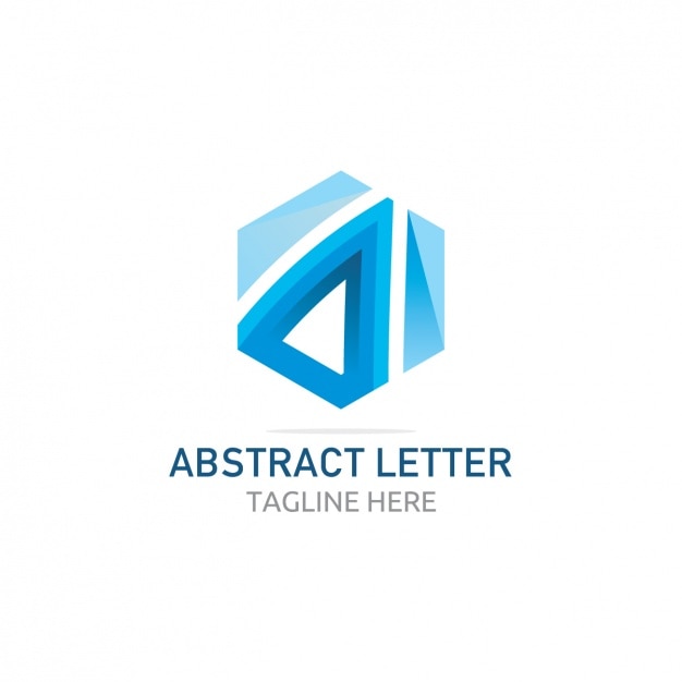 Blue abstract letter logo Vector | Free Download