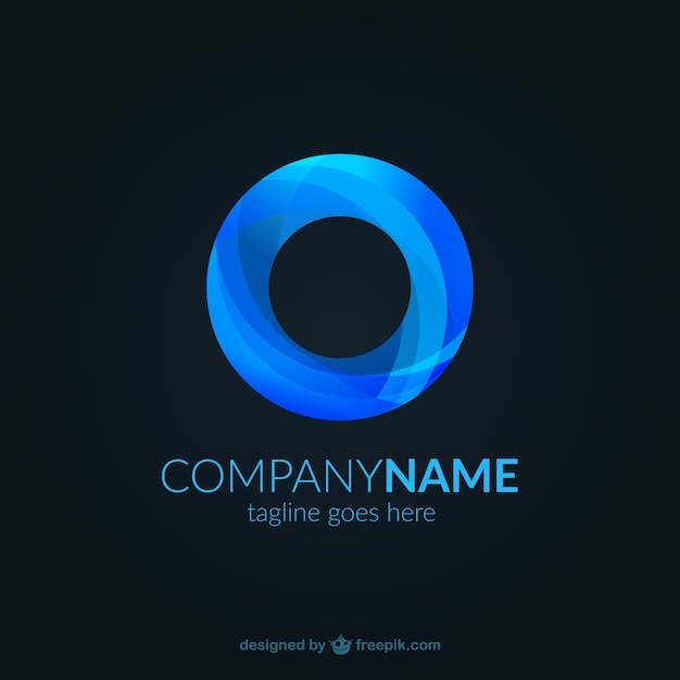 Blue Abstract Logo Template Free Vector