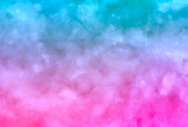青とピンクのオニリック水彩背景 無料のベクター