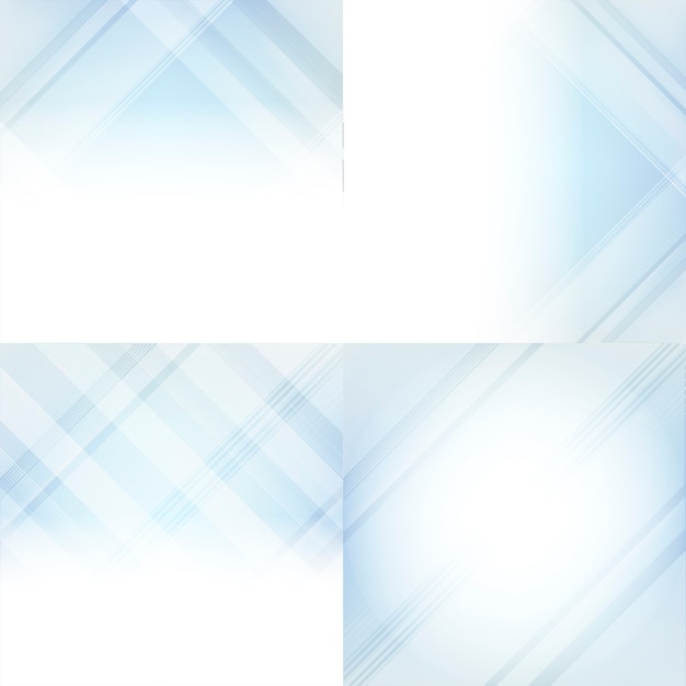 青と白のグラデーションの抽象的な背景セット 無料のベクター