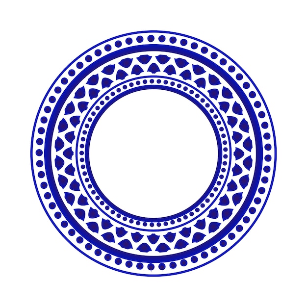 青と白の丸い模様 プレミアムベクター