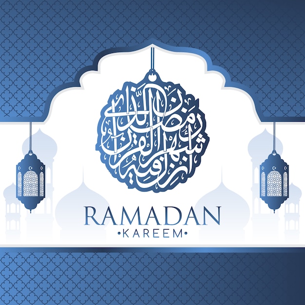 Blue Arabic Lamps Background Design 1322 117 