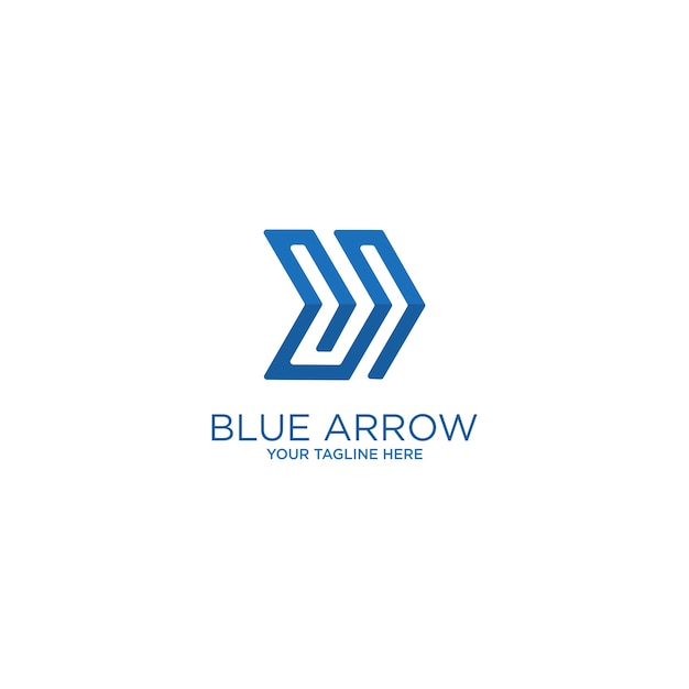 Premium Vector | Blue arrow logo design