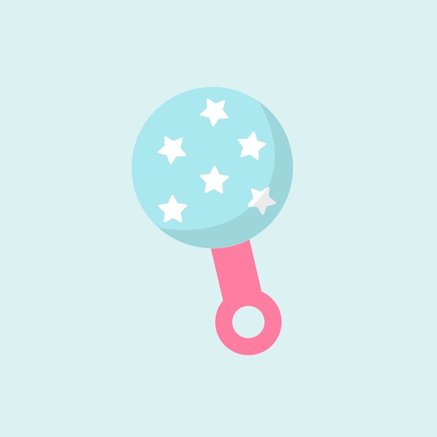 Download Blue baby rattle | Free Vector