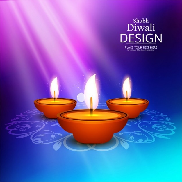 Free Vector | Blue background to celebrate diwali