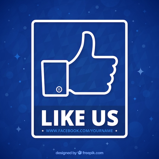 Blue background of like facebook symbol Vector | Free Download