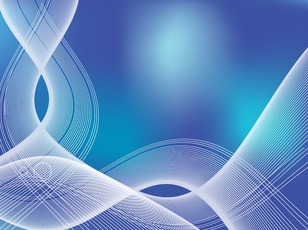 Blue background with curved lines Vector | Free Download