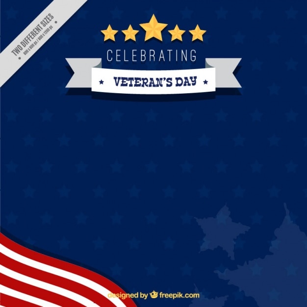 Blue background with flag of the united states
for veterans day