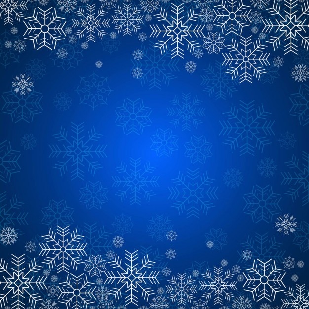 Blue background with snowflakes
