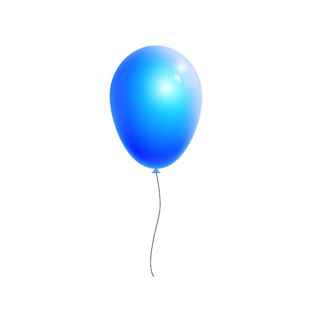 Premium Vector | Blue balloon.