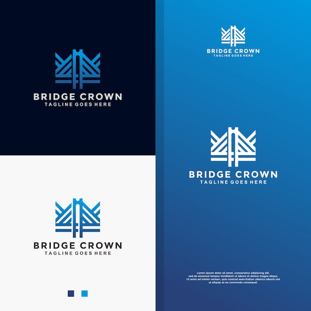 Download Free Blue Bridge Crown Logo Premium Vector Use our free logo maker to create a logo and build your brand. Put your logo on business cards, promotional products, or your website for brand visibility.