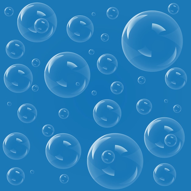 Premium Vector | Blue bubbles background, vector illustration