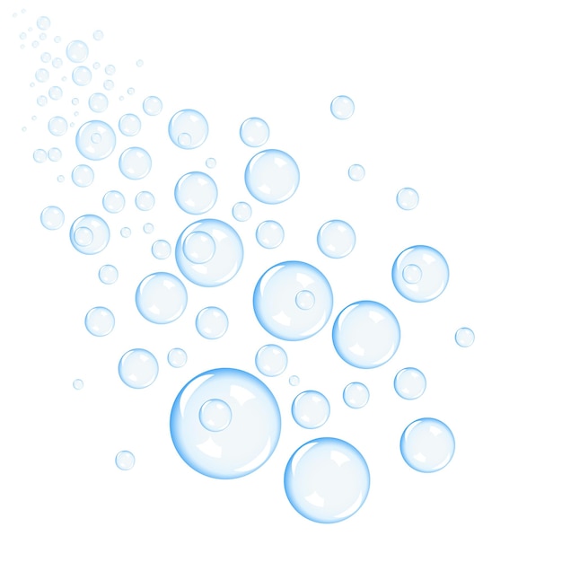 Premium Vector | Blue bubbles projection background, vector illustration