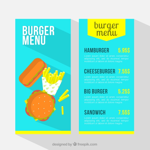 Download Download Vector Burger Menu With Yellow Background Vectorpicker PSD Mockup Templates