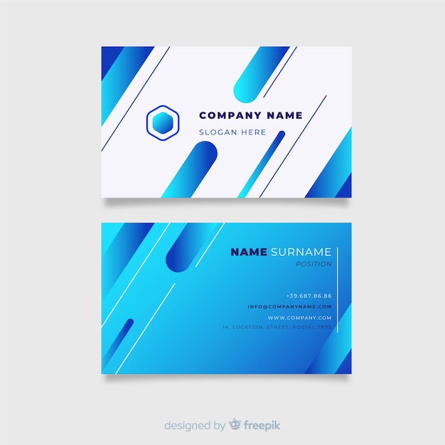 Download Free Blue Business Card Template With Logo Free Vector Use our free logo maker to create a logo and build your brand. Put your logo on business cards, promotional products, or your website for brand visibility.