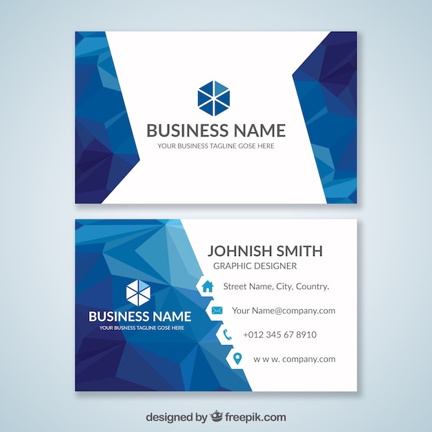 Download Free Blue Business Card Free Vector Use our free logo maker to create a logo and build your brand. Put your logo on business cards, promotional products, or your website for brand visibility.