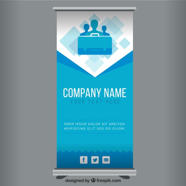 Download Free Blue Business Roll Up Template Free Vector Use our free logo maker to create a logo and build your brand. Put your logo on business cards, promotional products, or your website for brand visibility.