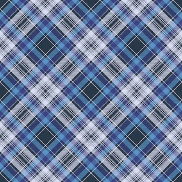 Premium Vector | Blue check fabric texture seamless pattern