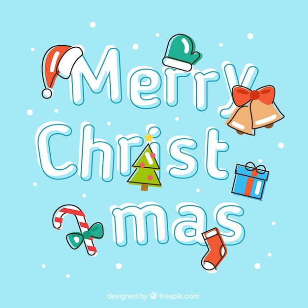 Blue Christmas Greeting Vector | Free Download