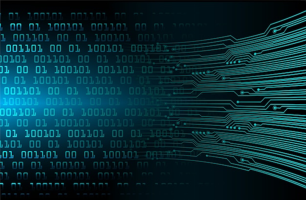 Blue cyber circuit future technology concept background Premium Vector