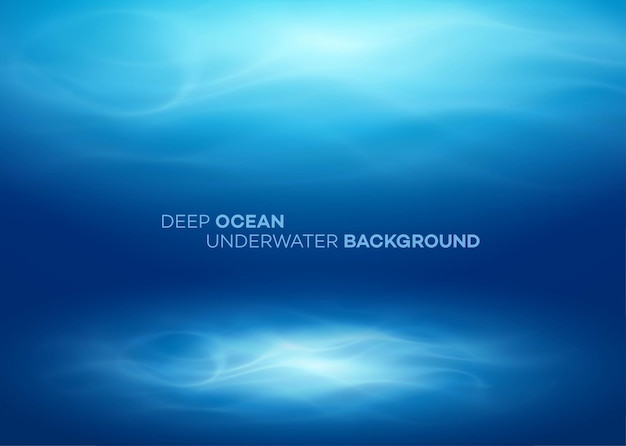 青い深海と海の抽象的な自然の背景 無料のベクター