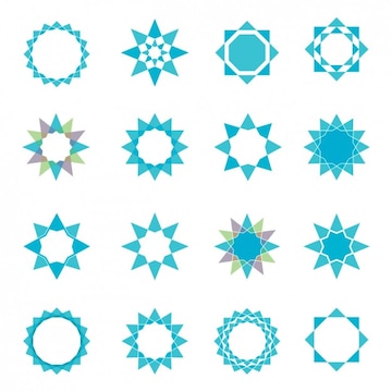 Free Vector | Blue different stars collection