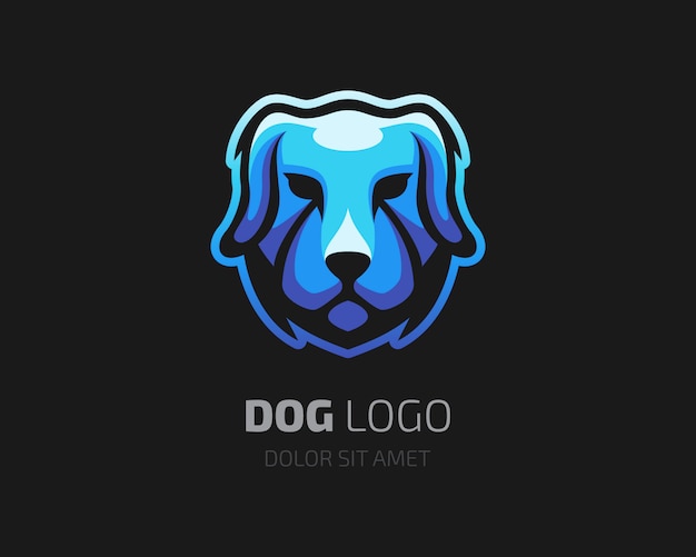 Premium Vector | Blue dog logo