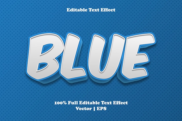 Premium Vector | Blue editable text effect