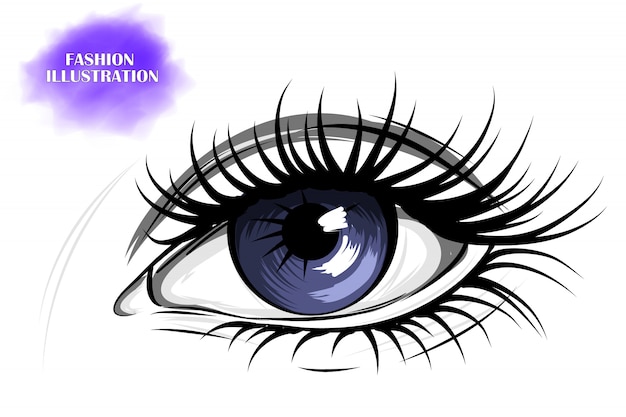 Blue eye Premium Vector