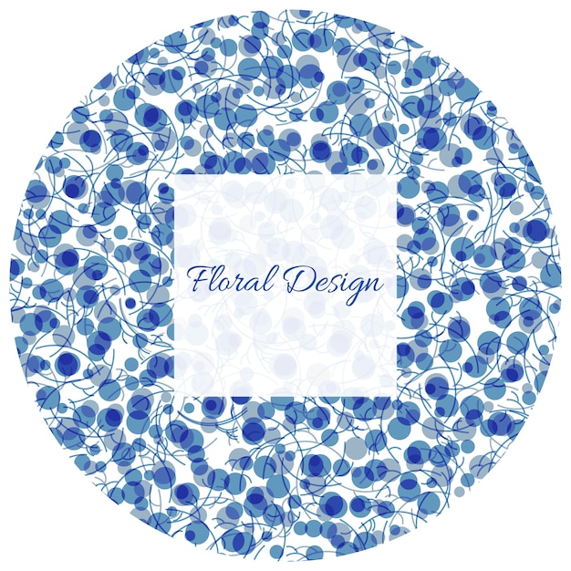 Blue floral background Vector | Free Download