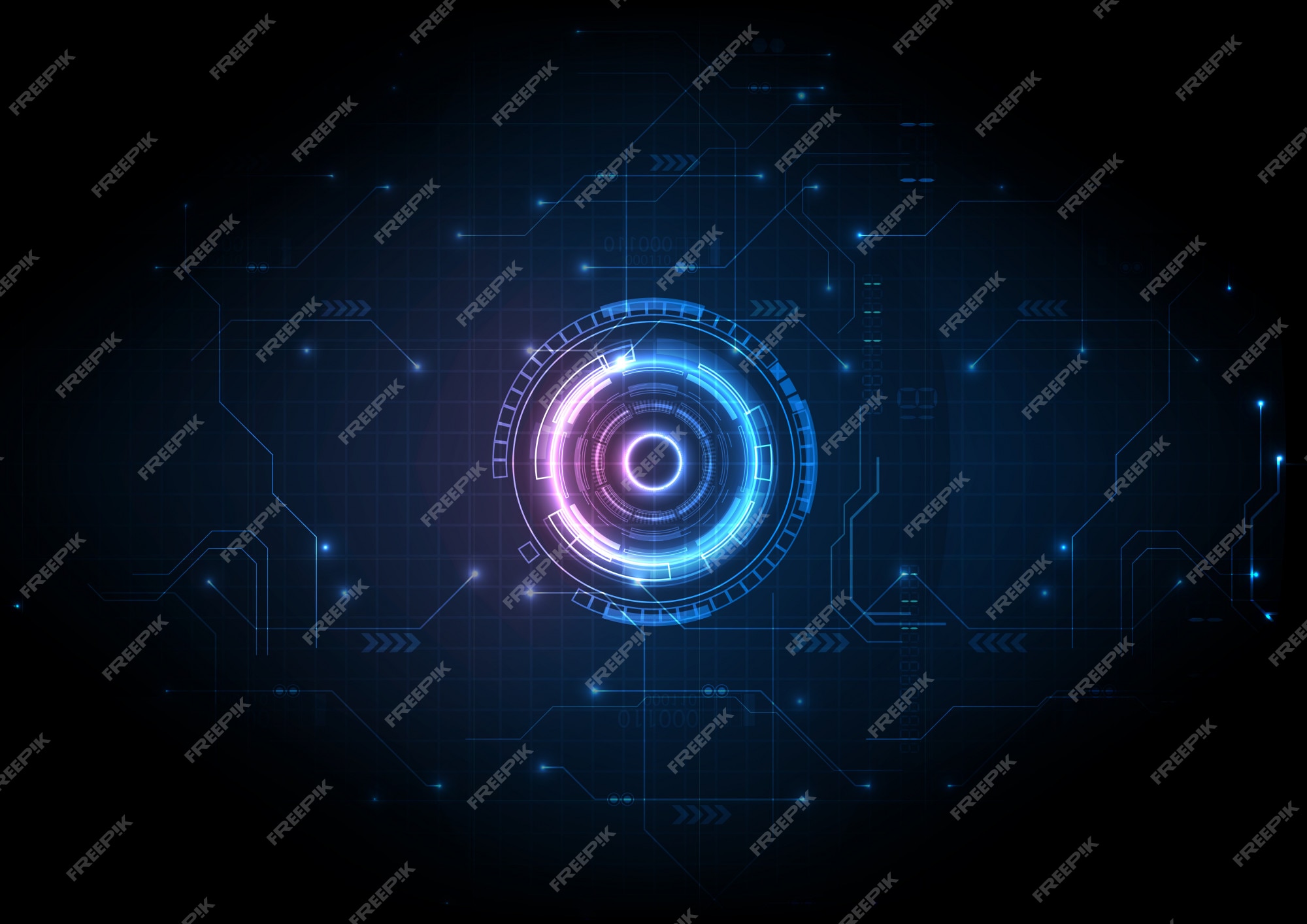 Premium Vector | Blue futuristic game circuit technology