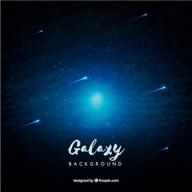 Blue Galaxy Background Free Vector