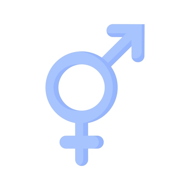 Premium Vector | Blue gender symbol of bigender.