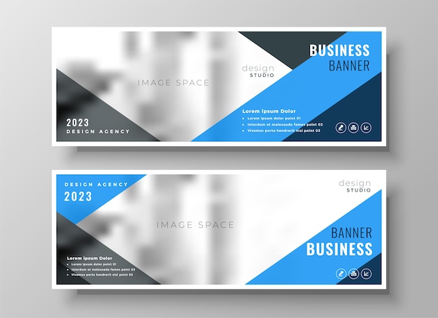 Free Vector | Blue geometric business facebook cover or header template ...