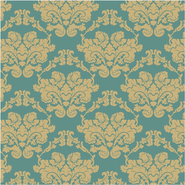 Free Vector | Blue and golden ornamental pattern background