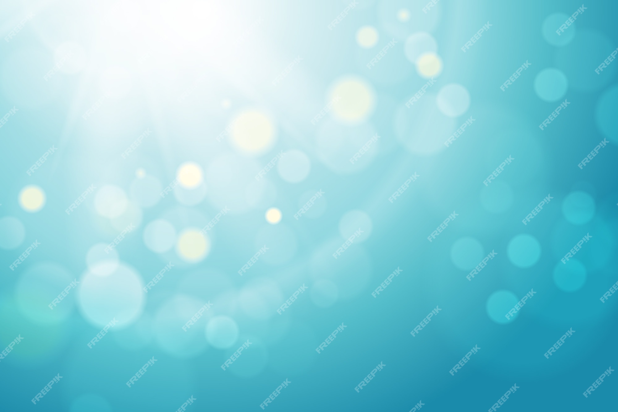 Premium Vector | Blue gradient background with bokeh effect