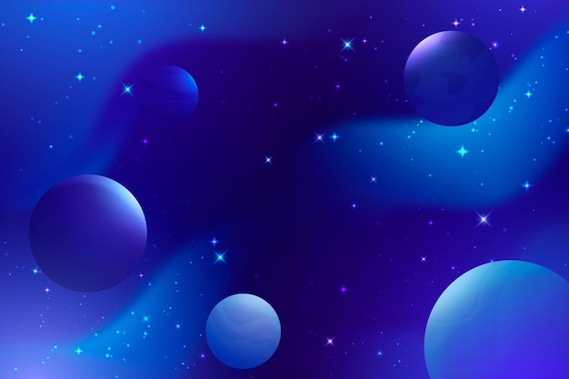 Free Vector | Blue gradient galaxy background