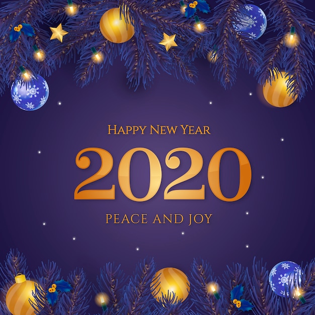 Blue happy new year background Vector | Free Download