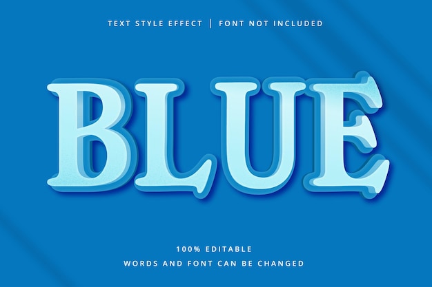 Premium Vector | Blue headline editable text effect