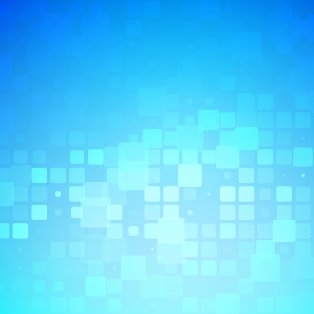Premium Vector | Blue and light turquoise glowing rounded tiles background