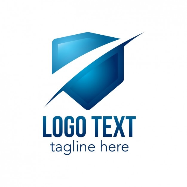Download Free Download This Free Vector Blue Logo With Shield Shape Use our free logo maker to create a logo and build your brand. Put your logo on business cards, promotional products, or your website for brand visibility.