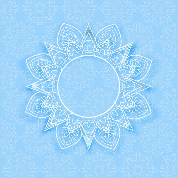 Blue mandala background Vector | Free Download