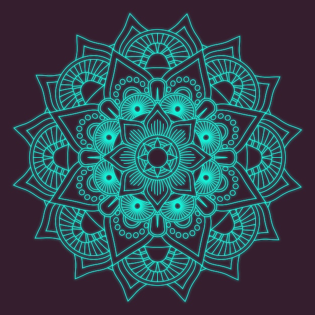 Download Free Vector | Blue mandala design