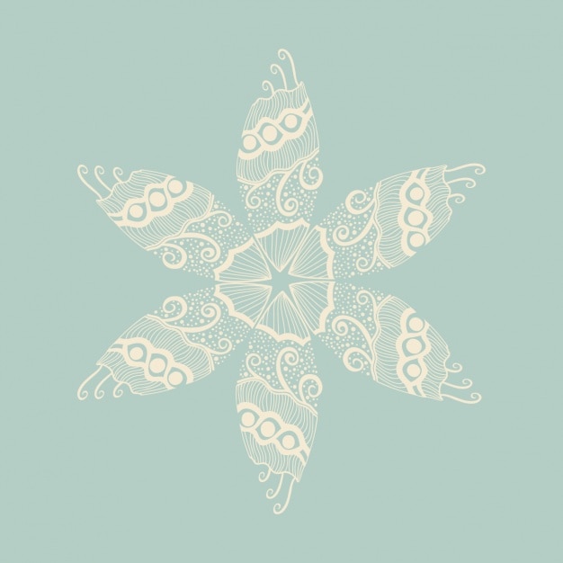 Free Vector | Blue mandala flower