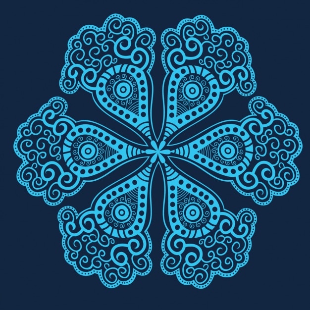 Free Vector | Blue mandala