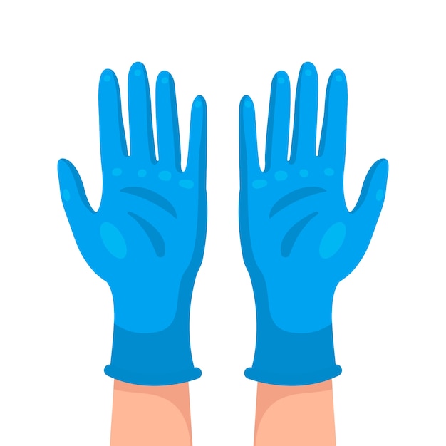 Free Vector | Blue medical gloves design